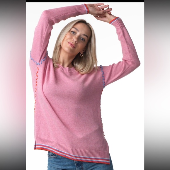 ZAKET & PLOVER
WHIP STITCH SWEATER - FLAMINGO - Picture 1 of 8
